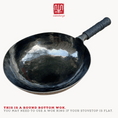 Load image into Gallery viewer, Round bottom hand hammered hand forged zhang qiu carbon steel wok
